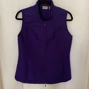 Women’s Chico’s Lightweight Quilted Vest, Purple, Size 0 (Small/4)